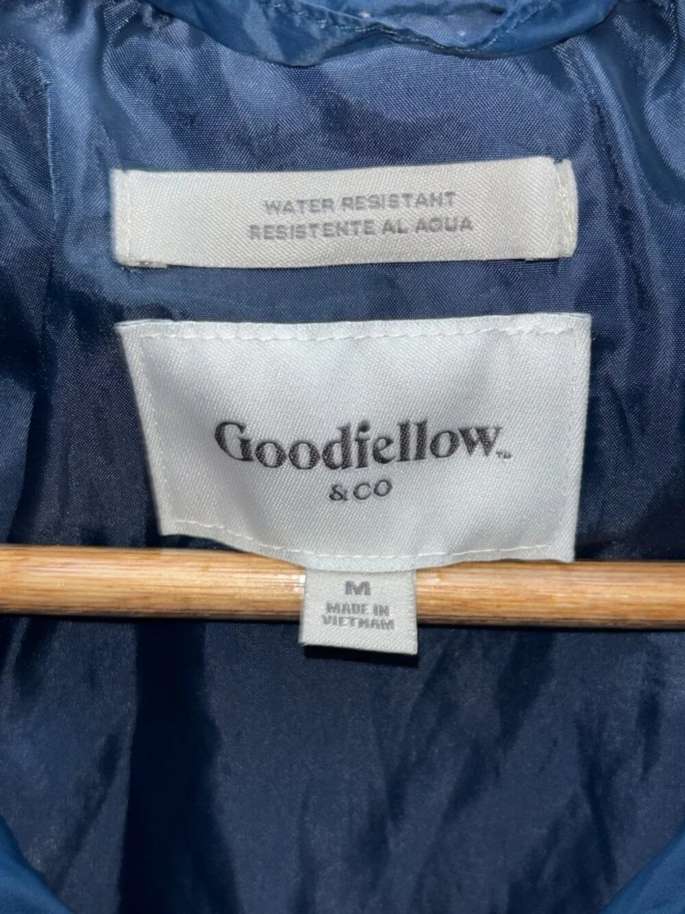 Goodfellow & Co Men’s Blue Lightweight Water Resistant Puffer Jacket M